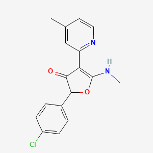 2-(4-Chlorophenyl)-5-(methylamino)-4-(4-methylpyridin-2-yl)furan-3-one