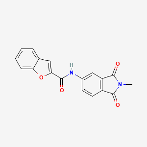molecular formula C18H12N2O4 B5757572 N-(2-methyl-1,3-dioxo-2,3-dihydro-1H-isoindol-5-yl)-1-benzofuran-2-carboxamide 