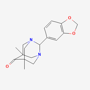 molecular formula C17H20N2O3 B5757640 2-(1,3-benzodioxol-5-yl)-5,7-dimethyl-1,3-diazatricyclo[3.3.1.1~3,7~]decan-6-one 