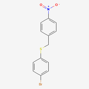 molecular formula C13H10BrNO2S B5757657 1-bromo-4-{[(4-nitrophenyl)methyl]sulfanyl}benzene 