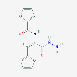 molecular formula C12H11N3O4 B5757685 N-[2-(2-furyl)-1-(hydrazinocarbonyl)vinyl]-2-furamide 