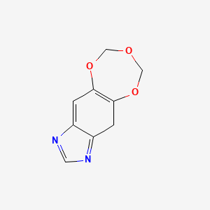 molecular formula C9H8N2O3 B575774 2H,4H,6H-[1,3,5]Trioxepino[6,7-f]benzimidazole CAS No. 185840-21-5
