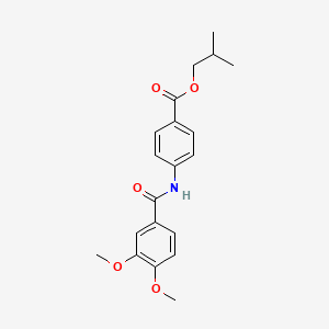 molecular formula C20H23NO5 B5757756 isobutyl 4-[(3,4-dimethoxybenzoyl)amino]benzoate 