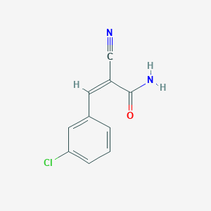 molecular formula C10H7ClN2O B5757796 3-(3-chlorophenyl)-2-cyanoacrylamide 