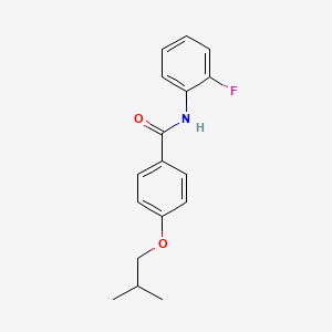 molecular formula C17H18FNO2 B5757824 N-(2-fluorophenyl)-4-(2-methylpropoxy)benzamide 