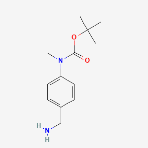 molecular formula C13H20N2O2 B575785 叔丁基4-(氨基甲基)苯基(甲基)氨基甲酸酯 CAS No. 191871-91-7