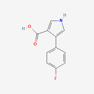 molecular formula C11H8FNO2 B575790 4-(4-fluorophenyl)-1H-pyrrole-3-carboxylic acid CAS No. 191668-31-2