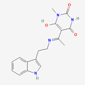 molecular formula C17H18N4O3 B5757941 6-hydroxy-5-[N-[2-(1H-indol-3-yl)ethyl]-C-methylcarbonimidoyl]-1-methylpyrimidine-2,4-dione 