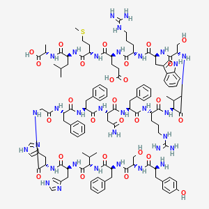 molecular formula C121H164N32O27S B575796 H-Tyr-Ser-Phe-Val-His-His-Gly-Phe-Phe-Asn-Phe-Arg-Val-Ser-Trp-Arg-Glu-Met-Leu-Ala-OH CAS No. 175799-54-9