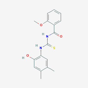 molecular formula C17H18N2O3S B5758137 N-[(2-hydroxy-4,5-dimethylphenyl)carbamothioyl]-2-methoxybenzamide 