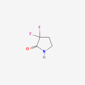 molecular formula C4H5F2NO B575821 3,3-Difluoropyrrolidin-2-one CAS No. 162970-49-2