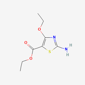 molecular formula C8H12N2O3S B575829 Ethyl 2-amino-4-ethoxy-1,3-thiazole-5-carboxylate CAS No. 174562-16-4