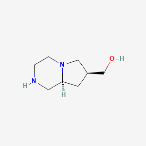 molecular formula C8H16N2O B575837 (7S,8AS)-Octahydropyrrolo[1,2-A]pyrazin-7-ylmethanol CAS No. 193067-63-9