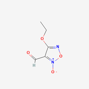 molecular formula C5H6N2O4 B575838 4-Ethoxyfurazan-3-carbaldehyde 2-oxide CAS No. 184581-07-5