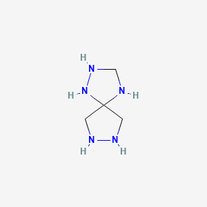 molecular formula C4H11N5 B575840 1,2,4,7,8-Pentaazaspiro[4.4]nonane CAS No. 186791-88-8