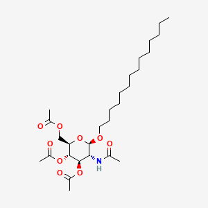 molecular formula C28H49NO9 B575842 Tetradecyl 2-acetamido-2-deoxy-3,4,6-tri-O-acetyl-b-D-glucopyranoside CAS No. 173725-25-2