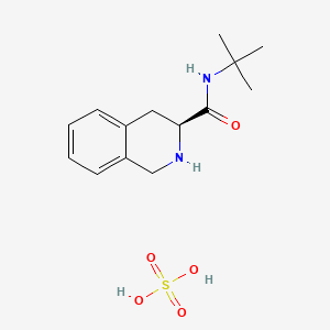 molecular formula C14H22N2O5S B575858 (3S)-N-tert-butyl-1,2,3,4-tetrahydroisoquinoline-3-carboxamide;sulfuric acid CAS No. 186537-30-4