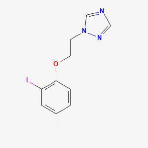 molecular formula C11H12IN3O B5758626 1-[2-(2-Iodo-4-methylphenoxy)ethyl]-1,2,4-triazole 