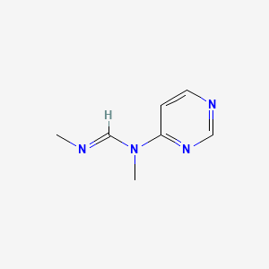 molecular formula C7H10N4 B575870 N,N'-Dimethyl-N-(pyrimidin-4-yl)formimidamide CAS No. 193014-39-0