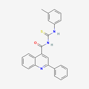 molecular formula C24H19N3OS B5758907 N-(3-METHYLPHENYL)-N'-[(2-PHENYL-4-QUINOLYL)CARBONYL]THIOUREA 