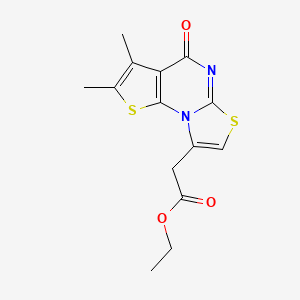 molecular formula C14H14N2O3S2 B5758942 ethyl 2-(4,5-dimethyl-7-oxo-3,10-dithia-1,8-diazatricyclo[7.3.0.02,6]dodeca-2(6),4,8,11-tetraen-12-yl)acetate 