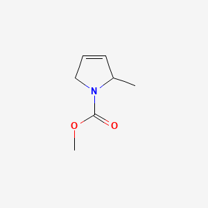 molecular formula C7H11NO2 B575906 Methyl 2-methyl-2,5-dihydro-1H-pyrrole-1-carboxylate CAS No. 168839-26-7