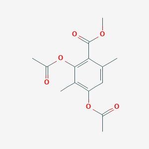 molecular formula C14H16O6 B5759083 Methyl 2,4-diacetyloxy-3,6-dimethylbenzoate CAS No. 57369-96-7