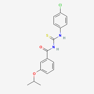 molecular formula C17H17ClN2O2S B5759111 N-[(4-chlorophenyl)carbamothioyl]-3-(propan-2-yloxy)benzamide 