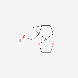 molecular formula C9H14O3 B575924 Spiro[bicyclo[3.1.0]hexane-2,2'-[1,3]dioxolan]-1-ylmethanol CAS No. 161794-35-0