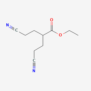 molecular formula C10H14N2O2 B575934 Ethyl 4-Cyano-2-(2-cyanoethyl)butyrate CAS No. 162007-39-8
