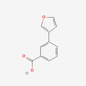 molecular formula C12H8O4 B575940 3-(Furan-3-yl)benzoic acid CAS No. 168619-07-6