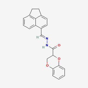 molecular formula C22H18N2O3 B5759415 N-[(E)-1,2-dihydroacenaphthylen-5-ylmethylideneamino]-2,3-dihydro-1,4-benzodioxine-3-carboxamide 