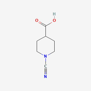 molecular formula C7H10N2O2 B575947 1-Cyanopiperidine-4-carboxylic acid CAS No. 179536-08-4