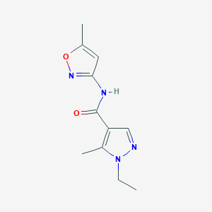 molecular formula C11H14N4O2 B5759530 1-ETHYL-5-METHYL-N~4~-(5-METHYL-3-ISOXAZOLYL)-1H-PYRAZOLE-4-CARBOXAMIDE 