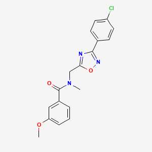 molecular formula C18H16ClN3O3 B5759599 N-[[3-(4-chlorophenyl)-1,2,4-oxadiazol-5-yl]methyl]-3-methoxy-N-methylbenzamide 