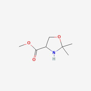 molecular formula C7H13NO3 B575962 Methyl 2,2-dimethyloxazolidine-4-carboxylate CAS No. 177536-17-3