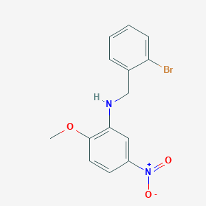 molecular formula C14H13BrN2O3 B5759694 N-(2-BROMOBENZYL)-N-(2-METHOXY-5-NITROPHENYL)AMINE CAS No. 5574-86-7
