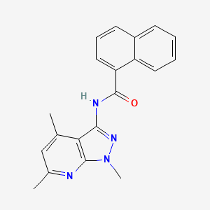 molecular formula C20H18N4O B5759818 N-(1,4,6-trimethyl-1H-pyrazolo[3,4-b]pyridin-3-yl)naphthalene-1-carboxamide 