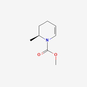 molecular formula C8H13NO2 B575988 methyl (2S)-2-methyl-3,4-dihydro-2H-pyridine-1-carboxylate CAS No. 164106-76-7