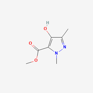 molecular formula C7H10N2O3 B575994 Methyl 4-hydroxy-1,3-dimethyl-1H-pyrazole-5-carboxylate CAS No. 166315-80-6
