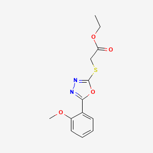 molecular formula C13H14N2O4S B5759959 Ethyl 2-{[5-(2-methoxyphenyl)-1,3,4-oxadiazol-2-YL]sulfanyl}acetate 