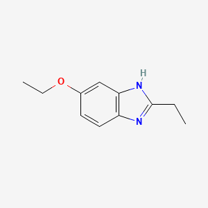 molecular formula C11H14N2O B576003 5-ethoxy-2-ethyl-1H-benzo[d]imidazole CAS No. 192326-08-2