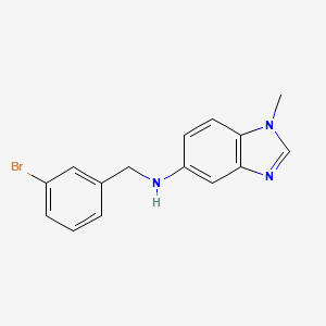 molecular formula C15H14BrN3 B5760036 N-[(3-BROMOPHENYL)METHYL]-1-METHYL-1H-1,3-BENZODIAZOL-5-AMINE 