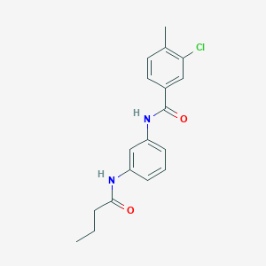 molecular formula C18H19ClN2O2 B5760046 N-[3-(butanoylamino)phenyl]-3-chloro-4-methylbenzamide 
