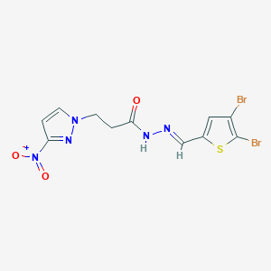 molecular formula C11H9Br2N5O3S B5760121 N-[(E)-1-(4,5-DIBROMO-2-THIENYL)METHYLIDENE]-3-(3-NITRO-1H-PYRAZOL-1-YL)PROPANOHYDRAZIDE 