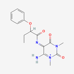 molecular formula C16H19N4O4+ B576025 N-(6-Amino-1,3-dimethyl-2,4-dioxo-1,2,3,4-tetrahydro-5-pyrimidinyl)-2-phenoxybutanamide CAS No. 166115-84-0