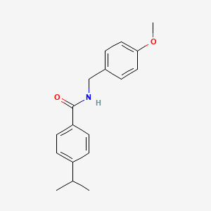 molecular formula C18H21NO2 B5760366 N-[(4-METHOXYPHENYL)METHYL]-4-(PROPAN-2-YL)BENZAMIDE 