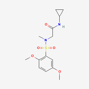 molecular formula C14H20N2O5S B5760384 N-cyclopropyl-N~2~-[(2,5-dimethoxyphenyl)sulfonyl]-N~2~-methylglycinamide 