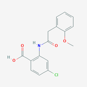 molecular formula C16H14ClNO4 B5760396 4-CHLORO-2-[2-(2-METHOXYPHENYL)ACETAMIDO]BENZOIC ACID 