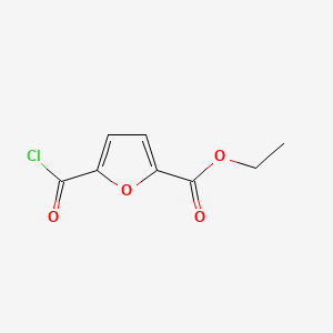 molecular formula C8H7ClO4 B576042 Ethyl 5-(chlorocarbonyl)furan-2-carboxylate CAS No. 179758-33-9